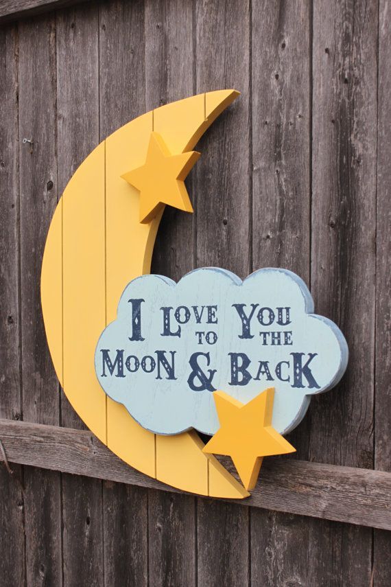 I Love You To The Moon And Back Nursery Sign Decor I Love You To The Moon And Back Nursery Sign Cloud Stars Handmade Wooden Wall Art Home Decor For Baby S Room Or Boy