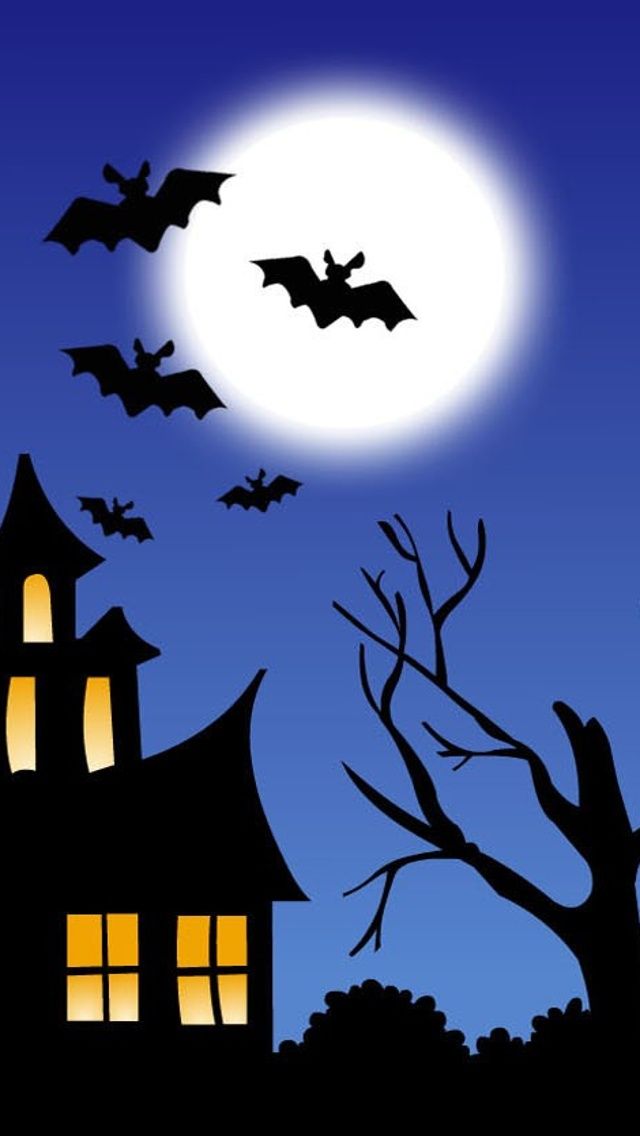 Halloween Bats Iphone 5 Wallpaper 640x1136 Halloween Canvas Halloween Canvas Paintings Halloween Painting