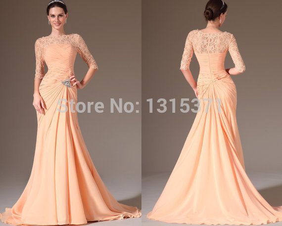 Designer Evening Dresses with Sleeves