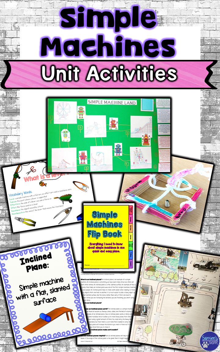 This Simple Machines Unit is great for your 5th, 6th, and 7th grade classroom and home school students. This bundle includes physical science resources, anchor chart posters, nonfiction packets, flip books, STEM activity, and create a park project. Students will learn about a lever, pulley, wheel & axle, inclined plane, wedge, and screw. Digital & hard copies provided. {fifth, sixth, seventh graders, middle school, upper elementary, information text, nonfiction, general science}
