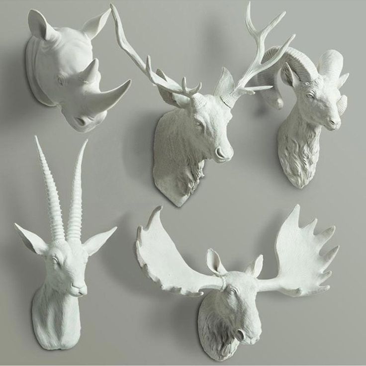 Animal Head Bust Wall Decor Deer Buck Rhino Antelope Moose Heads - Animal Head Home Decor Animal Head Bust Wall Decor Deer Buck Rhino Antelope Moose Heads - Animal Head Home Decor