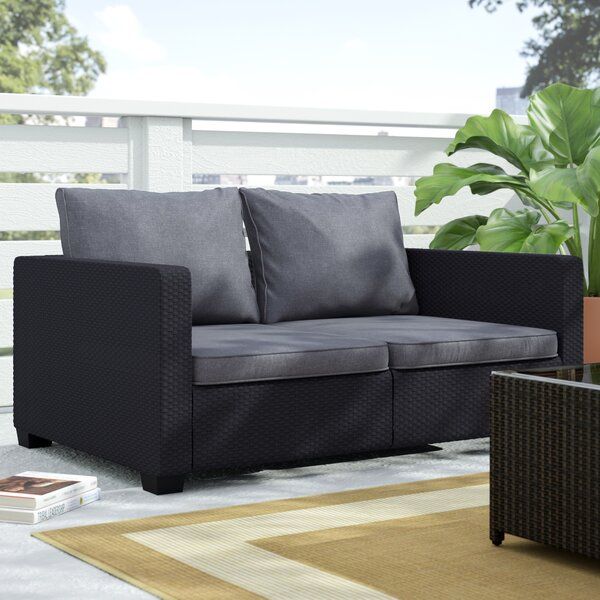 Ivy Bronx Halloran Loveseat With Sunbrella Cushions Reviews Wayfair Patio Love Seat Patio Loveseat Sunbrella Cushions, Halloran Patio Chair With Sunbrella Cushions