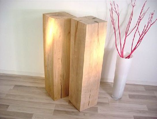 Holzblöcke Holzsäulen Holzklötze in Buche oder Eiche