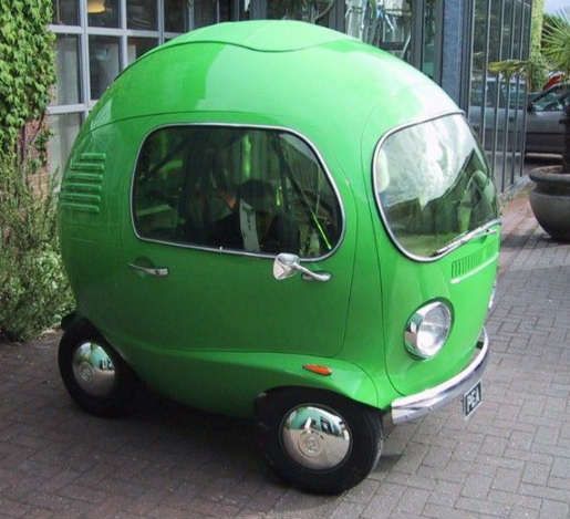 877 Best Rides Images On Pinterest Car Vintage Caricrocar This One Would Be Perfect For G Ma To Get Work Little Green Pea Car Yes Can T You Just See Smooshed When Some Uncoordinated Suv Driver