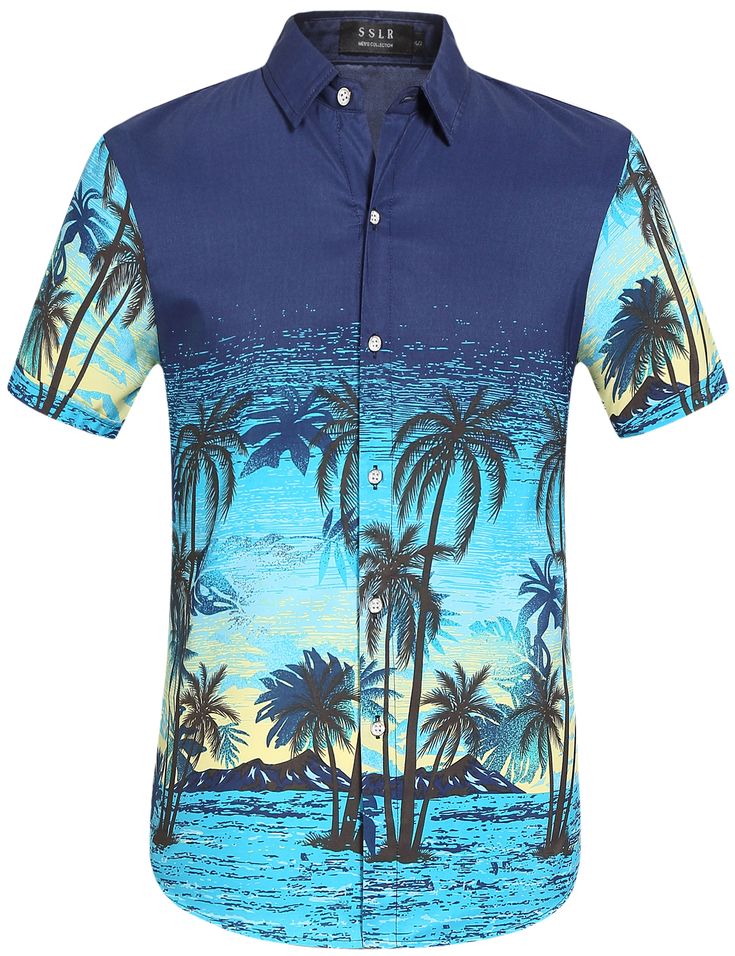 SSLR Mens Short Sleeve Shirts Button Down Hawaiian Shirts for Men SSLR Mens Short Sleeve Shirts Button Down Hawaiian Shirts for Men