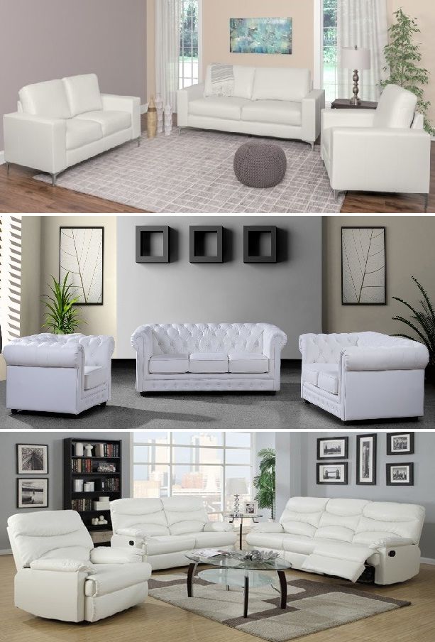 3 Piece White Leather Sofa Set White Leather Sofas White Leather Sofa Set Sofa Set