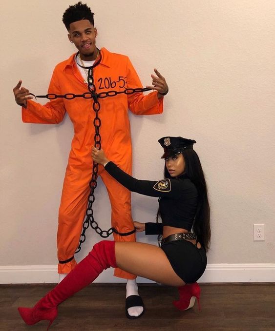 Cop Prisoner Halloween Costume for Women