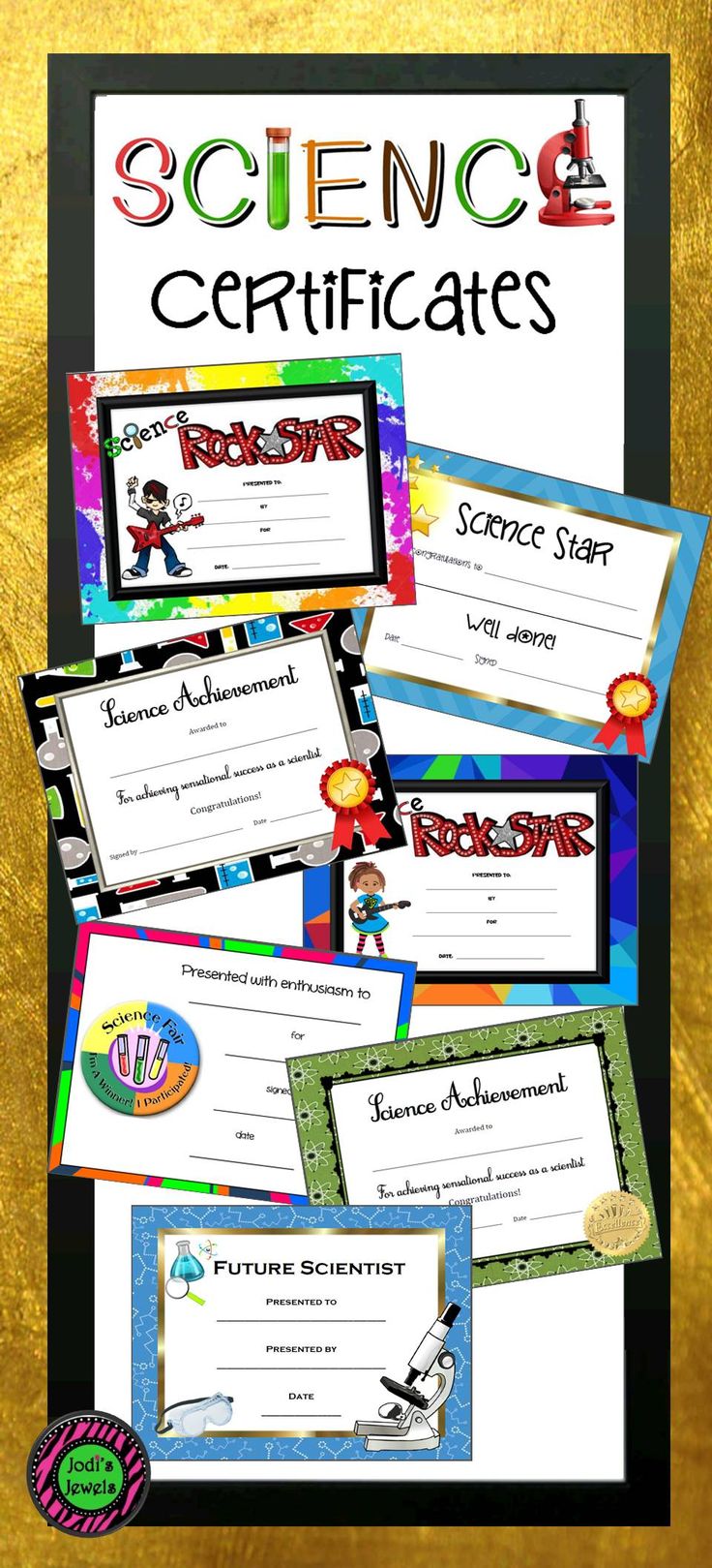 science award certificates