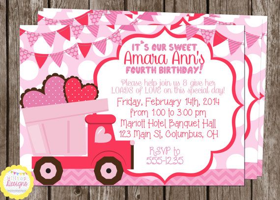 valentines birthday invitations