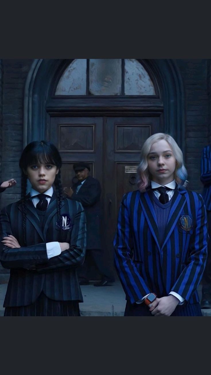Wednesday and Enid in 2022 Wednesday movie Wednesday addams Addams
