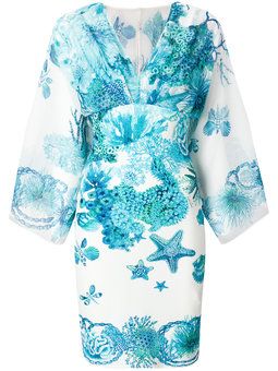 Coral Reef Print Evening Dresses