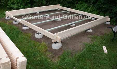 Gartenhaus selber bauen Das Fundament Gartenhaus selber