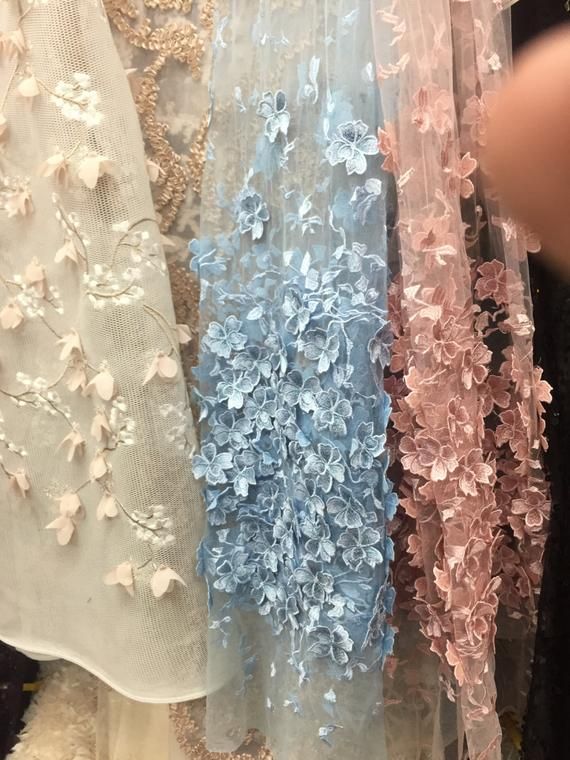 Exquisite Floral Embroidery Lace Fabric 3D Flower Lace Fabric Wedding Dress Fabric By The Yard 3D Guipure Bridal Lace Fabric