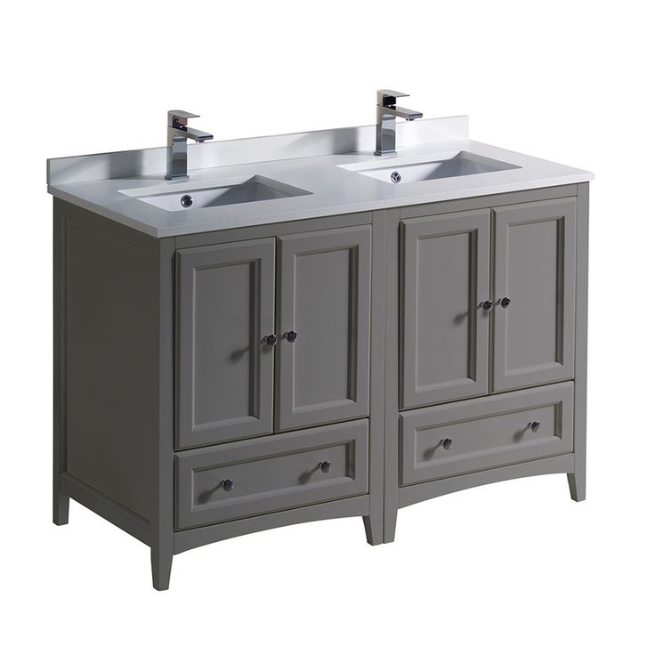 Oxford 48 Double Bathroom Vanity Set Sink Cabinets Traditional Double Sink Bathroom Cabinets, Double Sink 48 Inch Bathroom Vanity With