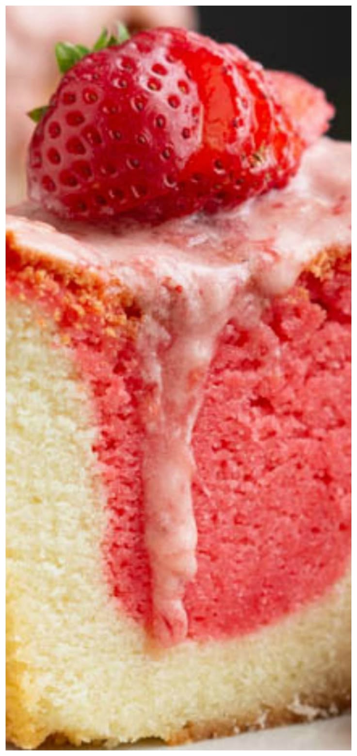 Strawberry & Cream Pound Cake with Jello Jello cake Strawberry & Cream Pound Cake with Jello Jello cake