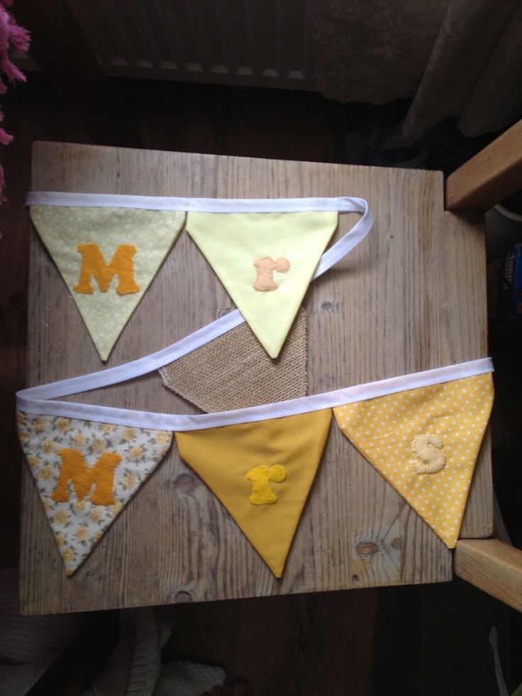 50 Best Made By Gemma Bunting Images On Pinterest Buntings Baby Yellow Mr Mrs Personalised Vintage Rustic Wedding Bunting