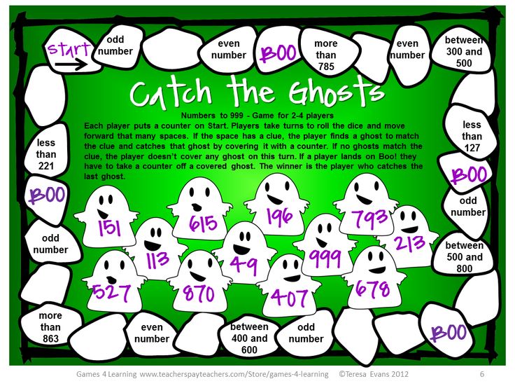 Halloween Math Board Games FREEBIE Halloween Math Board Games FREEBIE
