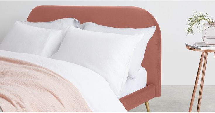 Eulia tweepersoonsbed, waterblauw fluweel | Kingsize ...