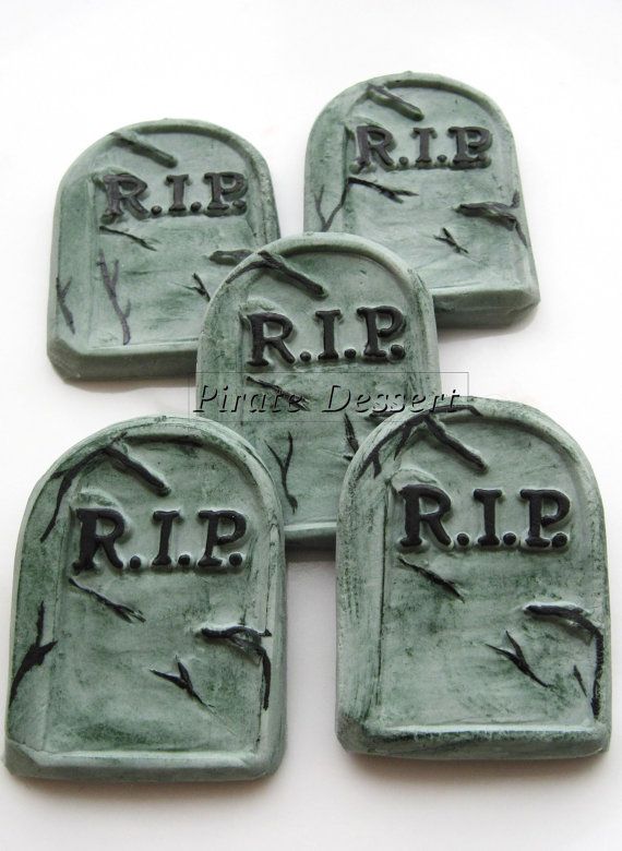 edible halloween cupcake toppers tombstones by piratedessert 1600