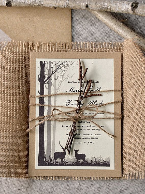 TOP 30 Chic Rustic Wedding Invitations from Etsy | http://www.deerpearlflowers.com/top-30-chic-rustic-wedding-invitations-from-etsy/