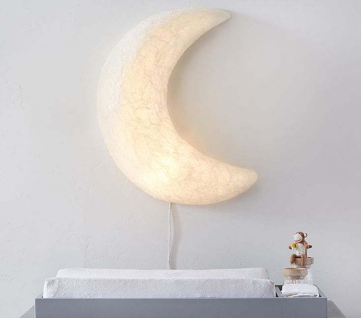 Paper Mache Light Up Moon Pottery barn kids, Kid room decor, Nursery