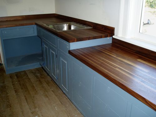 Edge grain walnut countertops with integral backsplash. Kitchen in 2019 Pinterest Wood ...