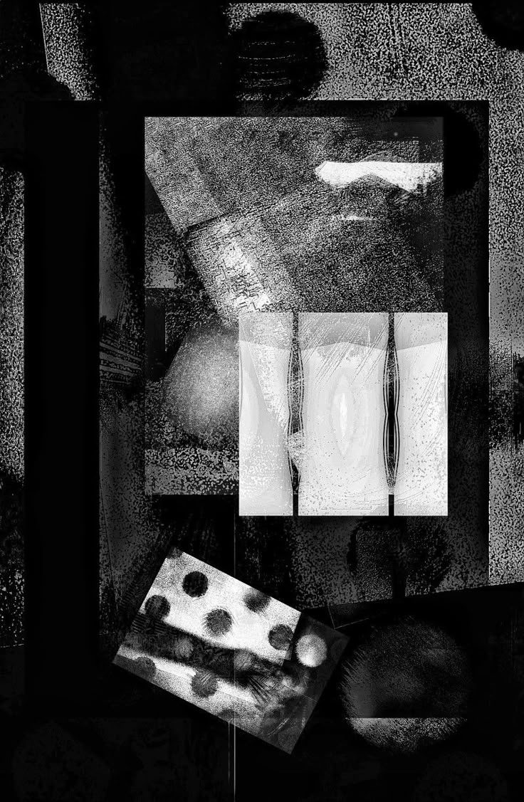 A Black And White Photo With An Abstract Design abstract-art-painting-techniques-abstract-painters-painting-art