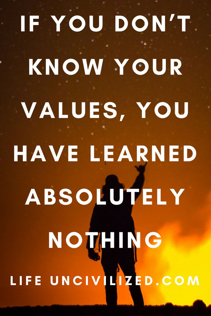 Good values to have in life