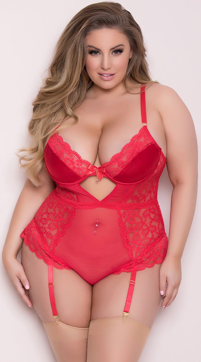 blonde bbw in red teddy Blonde bbw in red teddy