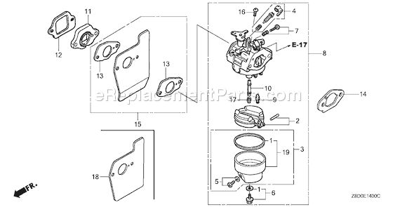 Honda GCV190LA Parts List and Diagram - (Type S3A)(VIN# GJAAA-1607129