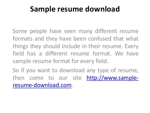 65 best sample resume download images on Pinterest Sample resume - resume format for download 65 best sample resume download images on Pinterest Sample resume - resume format for download