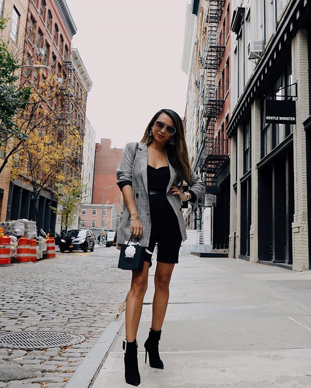 plaid blazer outfit ideas, New York style | Top fashion bloggers ...