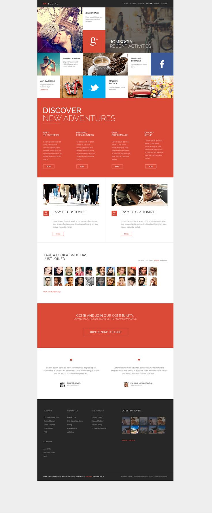 one page layout
