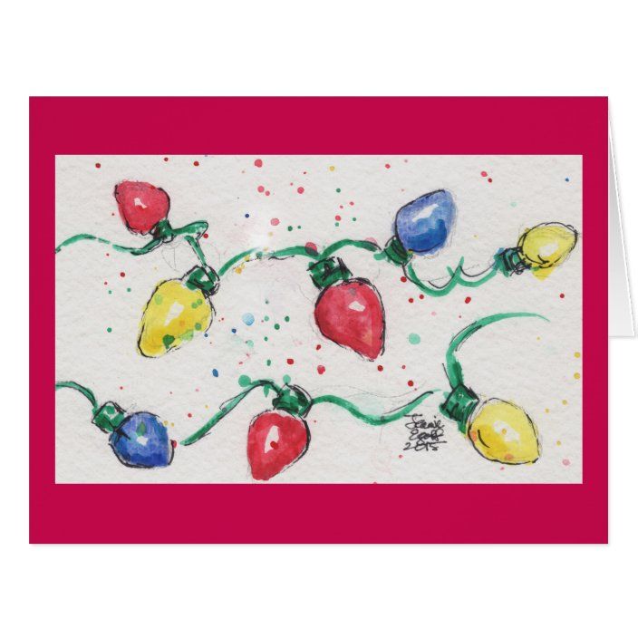 Vintage Christmas Lights Watercolor Card Zazzle Painted Christmas vintage-christmas-lights-watercolor-card-zazzle-painted-christmas