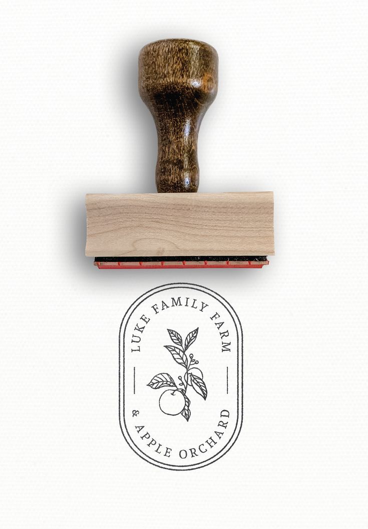 Custom Stamp - Family Farm + Apple Orchard - Logo Stamp — Modern Maker  Stamps