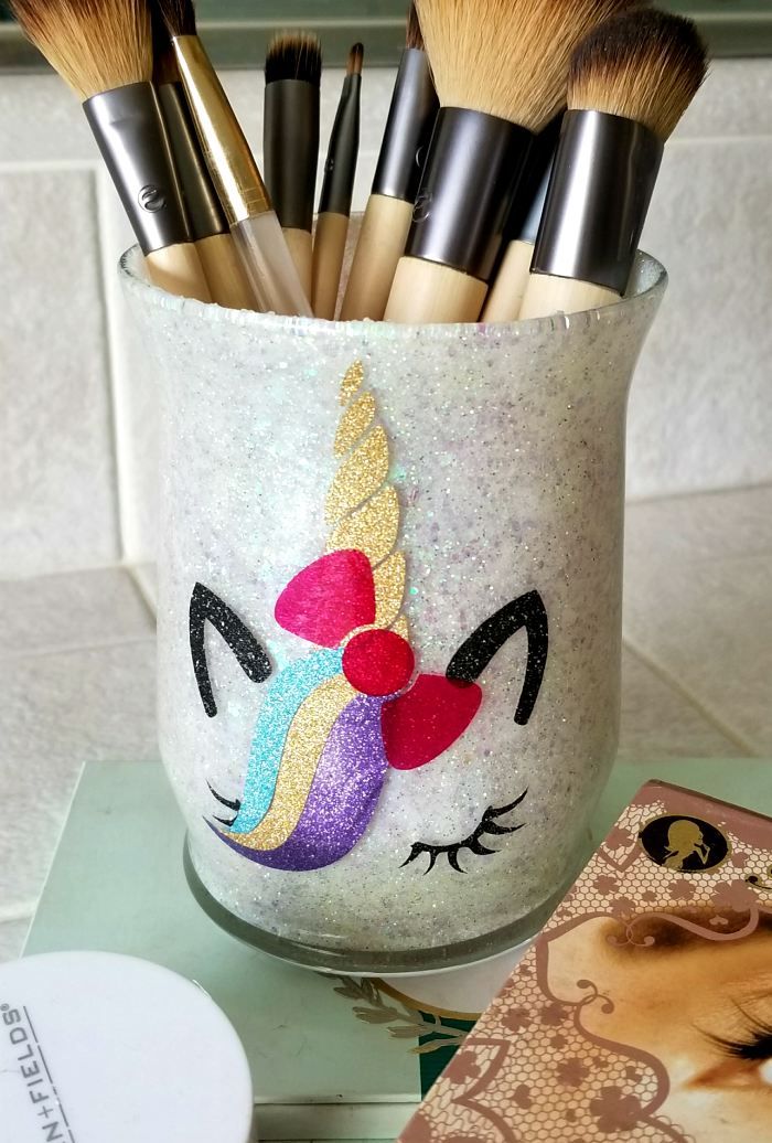 Makeup Glitter Brush Holder DIY Tutorial So Easy and Fun