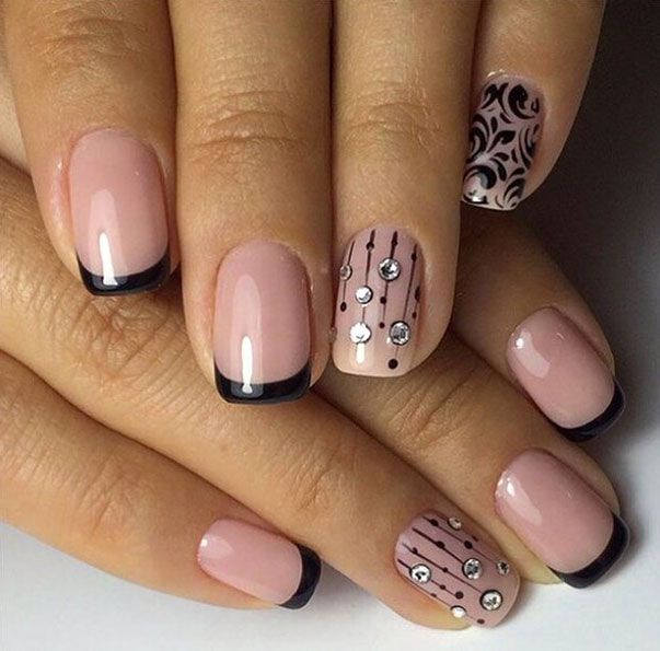 Pin By Perelli Emanuela On Bold Two Color Nails French Nail Art Trendy Nail Art