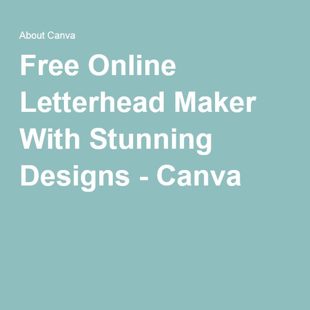 free letter head maker