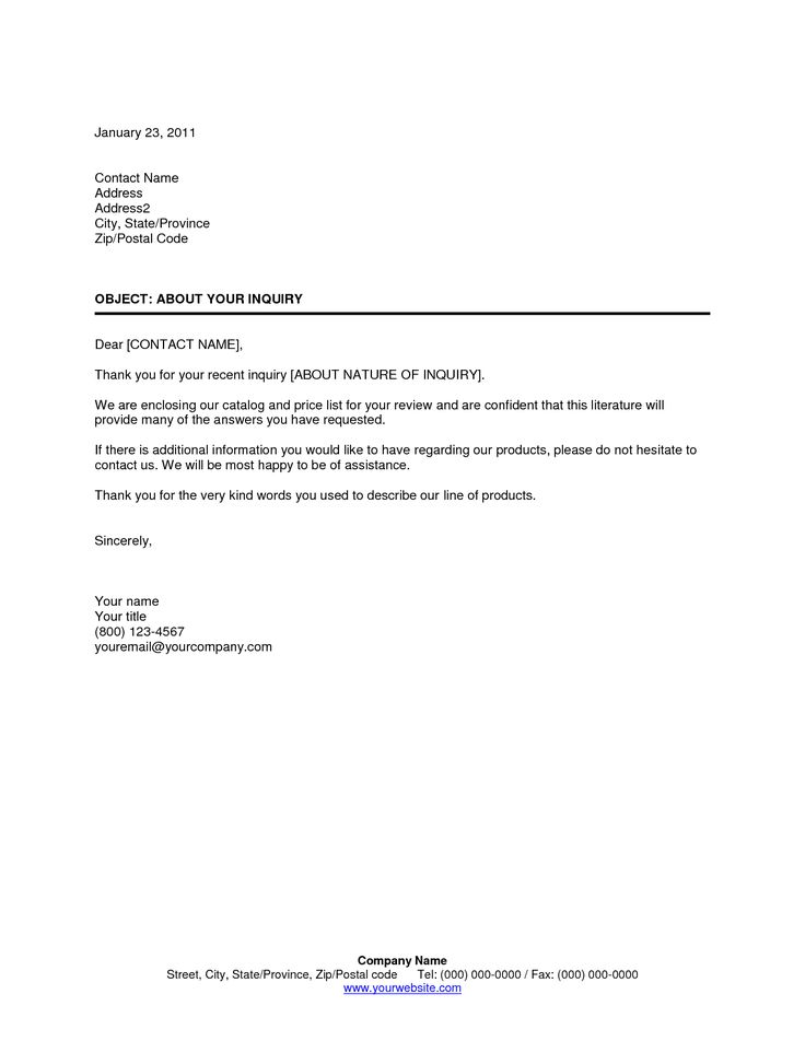 standard covering letter