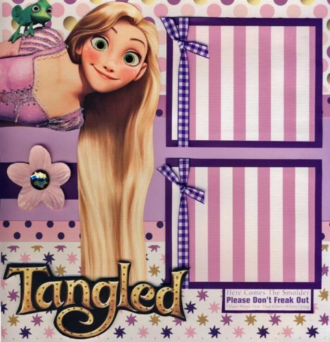 tangled rapunzel girl 2 premade scrapbook pages 4 album christmas scrapbooking pages ideas