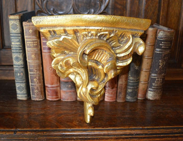 Antique Large French Corbel Gilt Wood Display Shelf Antique Large French Corbel Gilt Wood Display Shelf