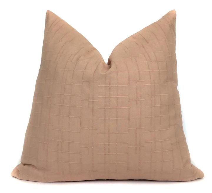 Peach Pillow Cover | Chiang Mai Salmon Velvet Pillow Cover Peach Pillow