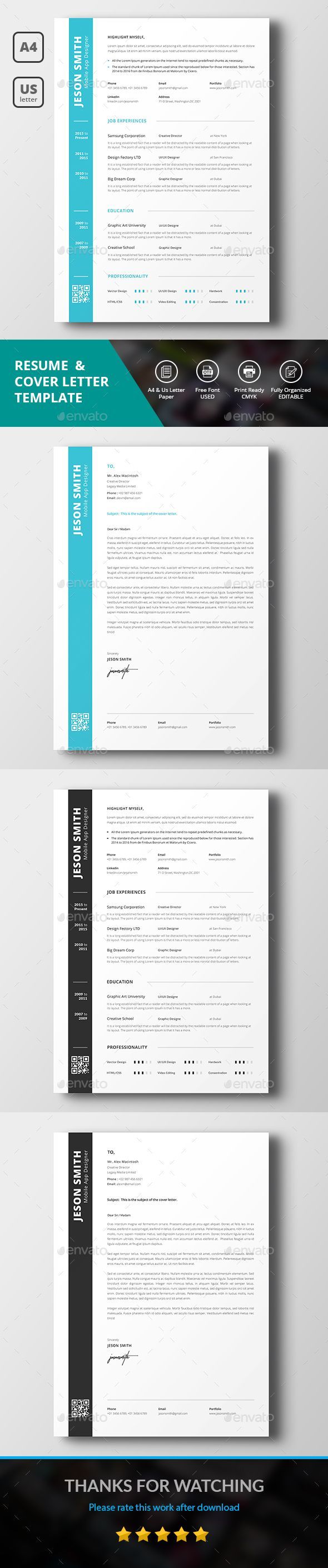 Simple #Resume - #Resumes Stationery Download here: https://graphicriver.net/item/simple-resume/20356399?ref=alena994