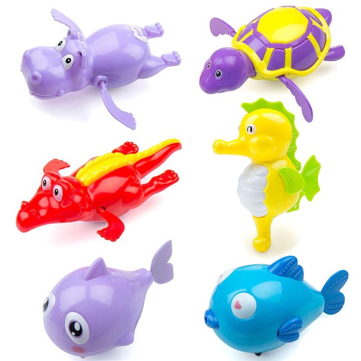 Mooklin Roam 6 Piezas Juguetes De Baño Flotante Juguete De Aparato De Relojería Natación Del Seguro Sin Bpa Animales M Animales Marinos Animales Agua Piscina