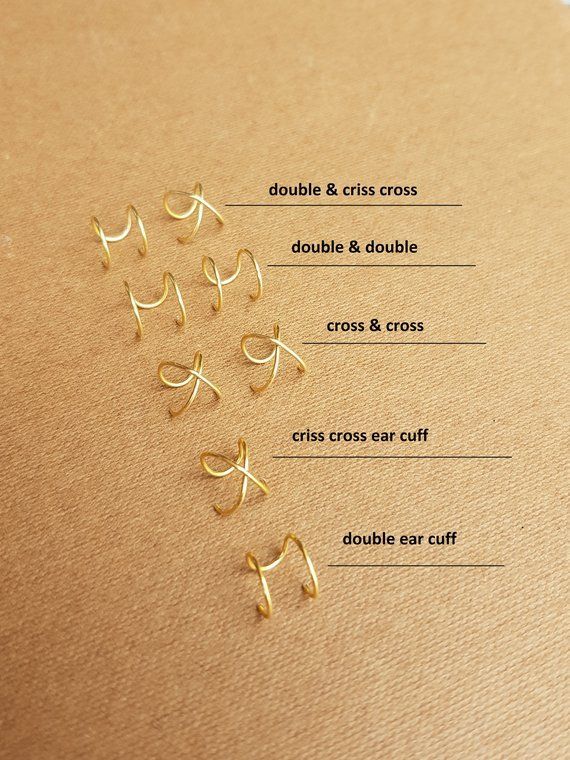 Rose Gold Criss Cross Ohrstulpe Rose Gold Ohrstulpe No Pierce Ohrstulpe Double S...
