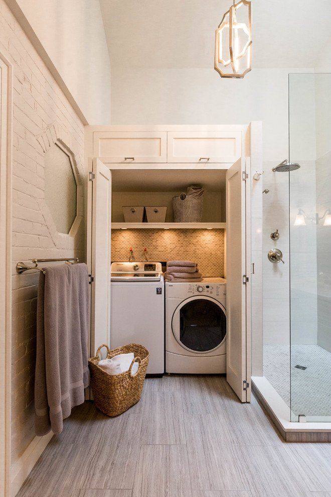 Combo Laundry Room And Bathroom Doors Allow The Liances Combo Laundry Room And Bathroom Doors Allow The Liances To Be Hidden