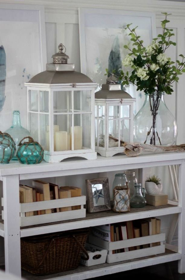 Coastal Style Media Console Interior Decorating Beach Cottage Coastal Style Media Console Interior Decorating Beach Cottage