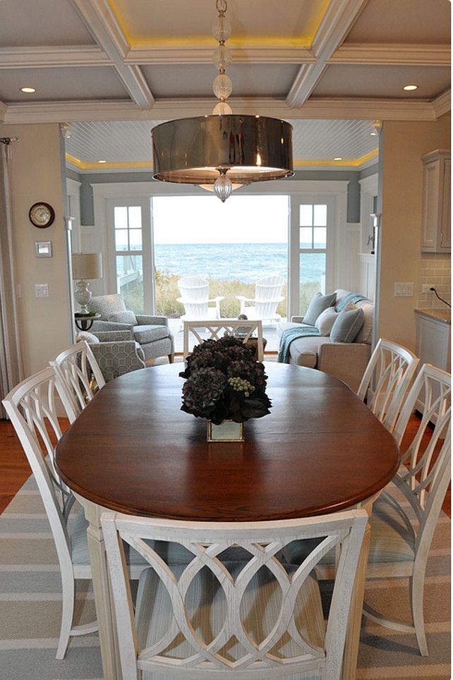 Coastal Beach House Dining Room It S Always Nice To Add A Little Bling Any Decor Casual Rooms Coastal Beach House Dining Room It S, Beach House Dining Table And Chairs