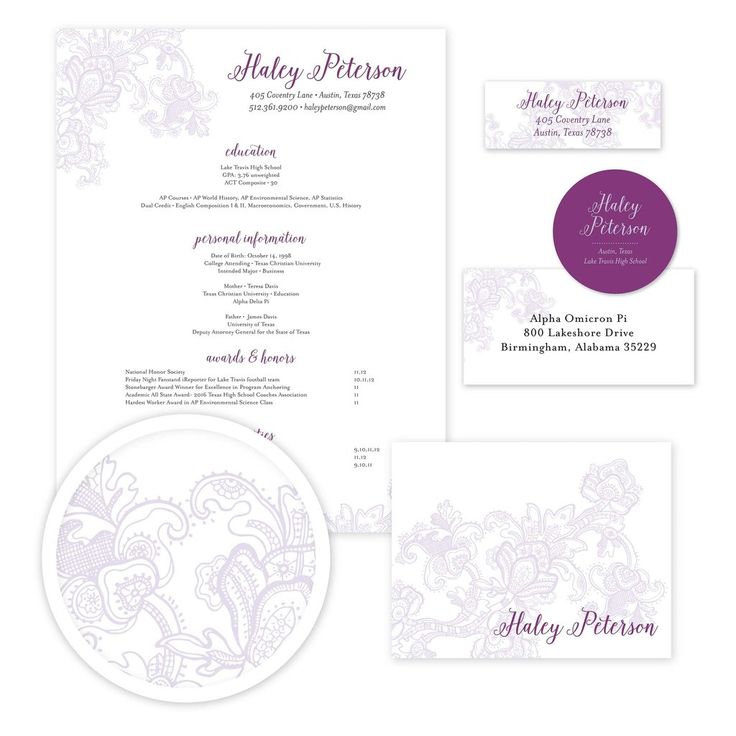 personal mailing label