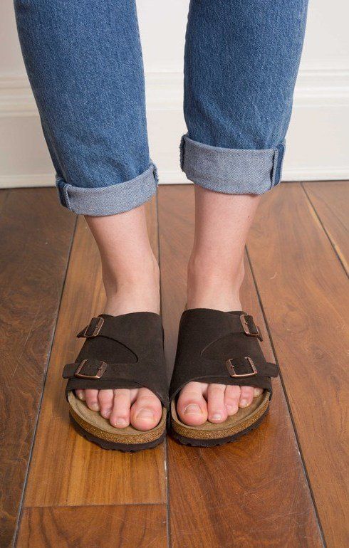 超安い BIRKENSTOCK brown ZURICH - サンダル